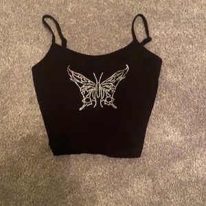 black butterfly tank from shein